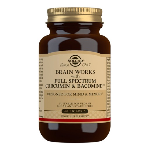 Solgar Brain Works with Full Spectrum Curcumin & Bacomind 60Licaps