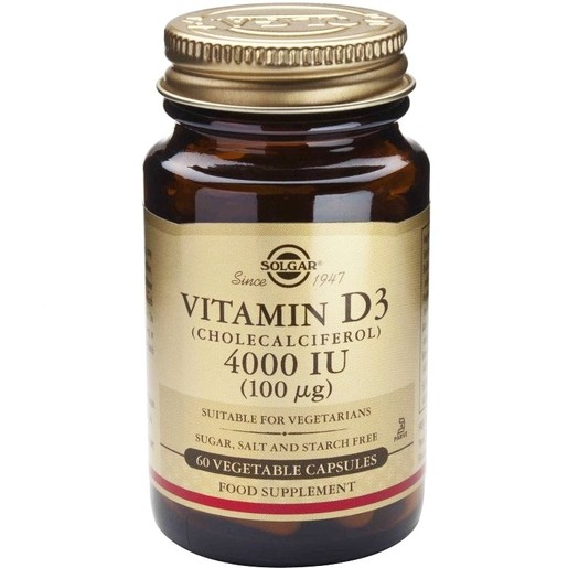 Solgar Vitamin D3 4000iu 100μg Συμβάλλει στην Απορρόφηση του Ασβεστίου και του Φωσφόρου 60caps Solgar Vitamin D3 4000iu 100μg Συμβάλλει στην Απορρόφηση του Ασβεστίου και του Φωσφόρου 60caps