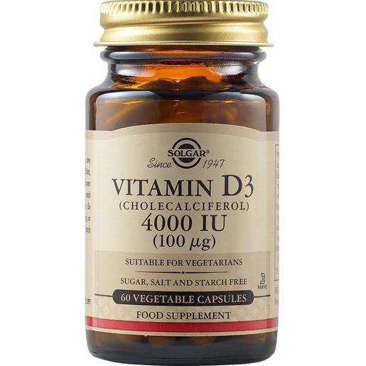 Solgar Vitamin D3 4000IU, 60caps