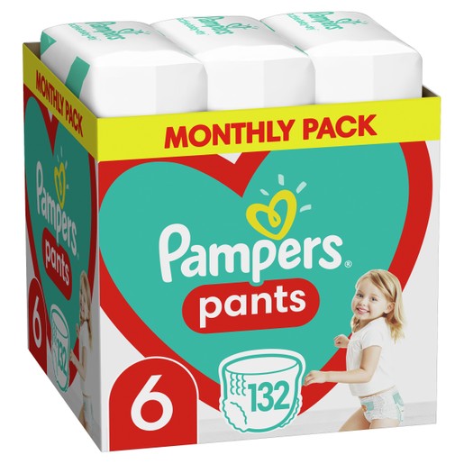 Pampers Pants Monthly Pack Νο6 (15+kg) 132 πάνες Pampers Pants Monthly Pack Νο6 (15+kg) 132 πάνες