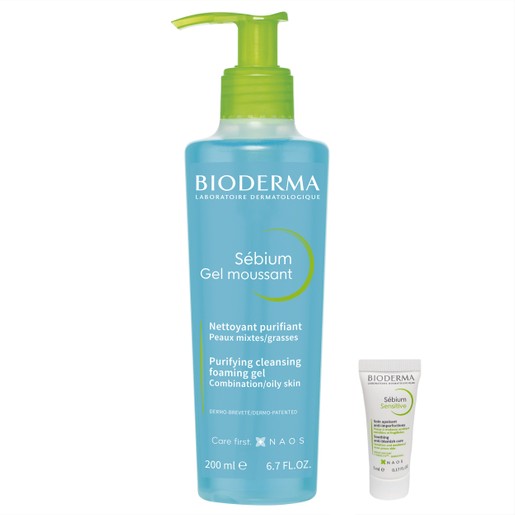 Bioderma Promo Sebium Gel Moussant 200ml & Δώρο Sebium Sensitive Sooting Anti-Blemish Care 5ml Bioderma Promo Sebium Gel Moussant 200ml & Δώρο Sebium Sensitive Sooting Anti-Blemish Care 5ml