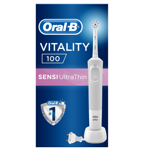 Oral-B Vitality 100 Sensi Ultra Thin Box Ηλεκτρική Οδοντόβουρτσα για Ευαίσθητα Δόντια & Ούλα με Ενσωματωμένο Χρονόμετρο 2 Λεπτών Oral-B Vitality 100 Sensi Ultra Thin Box Ηλεκτρική Οδοντόβουρτσα για Ευαίσθητα Δόντια & Ούλα με Ενσωματωμένο Χρονόμετρο 2 Λεπτών