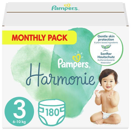 Pampers Harmonie Monthly Pack No3 (6-10kg) 180 πάνες Pampers Harmonie Monthly Pack No3 (6-10kg) 180 πάνες
