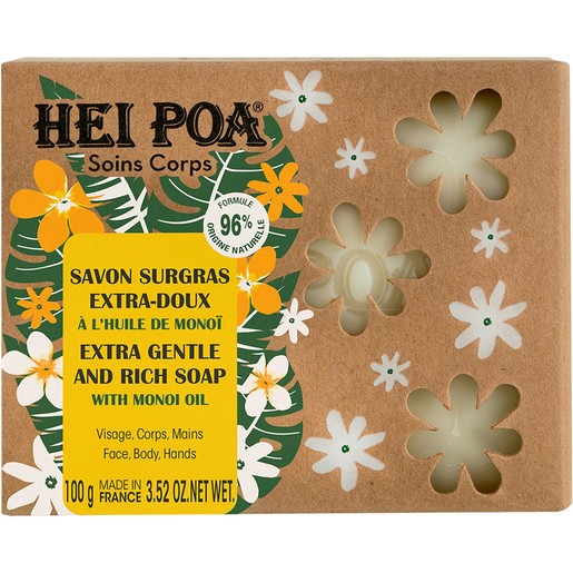 Hei Poa Extra Gentle & Rich Soap with Monoi Oil 100gr
