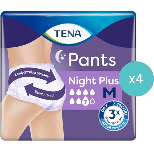 Σετ Tena Pants Plus Night Unisex 48 Τεμάχια - Medium 80-110cm