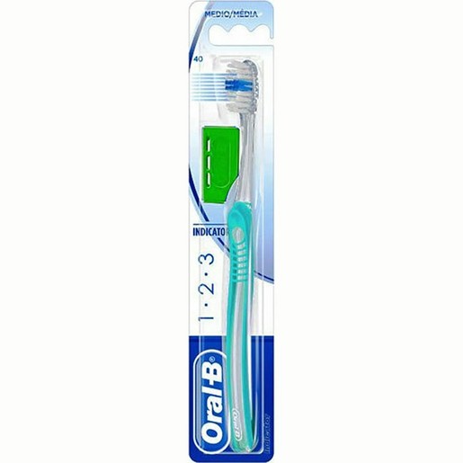 Oral-B 123 Indicator Medium Toothbrush 40mm 1 Τεμάχιο - Γαλάζιο Oral-B 123 Indicator Medium Toothbrush 40mm 1 Τεμάχιο - Γαλάζιο