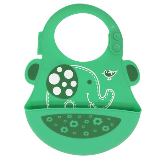 Marcus & Marcus Baby Bib Elephant Silicone Σαλιάρα Σιλικόνης FDA με Χούφτα, με Ρυθμιζόμενο Ύψος, Ελέφαντας Χρώμα Πράσινο Marcus & Marcus Baby Bib Elephant Silicone Σαλιάρα Σιλικόνης FDA με Χούφτα, με Ρυθμιζόμενο Ύψος, Ελέφαντας Χρώμα Πράσινο