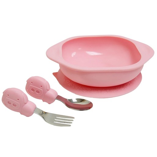Marcus & Marcus Toddler Mealtime Set Σετ Φαγητού Γουρουνάκι, με Μπολ, Κουτάλι & Πιρούνι σε Ροζ Χρώμα Marcus & Marcus Toddler Mealtime Set Σετ Φαγητού Γουρουνάκι, με Μπολ, Κουτάλι & Πιρούνι σε Ροζ Χρώμα