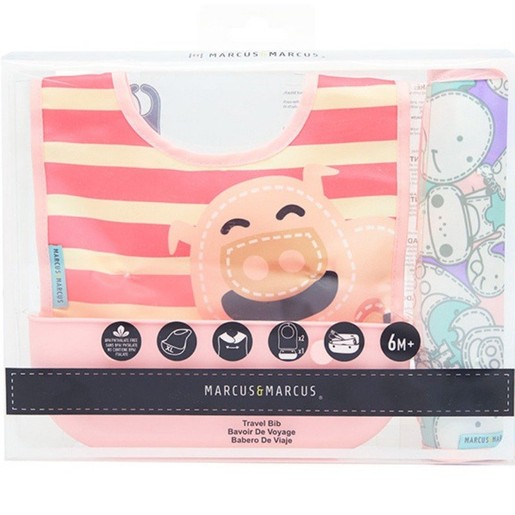 Marcus & Marcus Travel Bib Αδιάβροχη Σαλιάρα Ταξιδίου με Θήκη Φύλαξης Σιλικόνης 2 Τεμάχια & 1 Θήκη Marcus & Marcus Travel Bib Αδιάβροχη Σαλιάρα Ταξιδίου με Θήκη Φύλαξης Σιλικόνης 2 Τεμάχια & 1 Θήκη