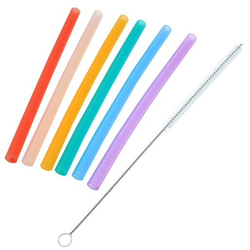 Marcus & Marcus Silicone Straws & Brush Set Καλαμάκια Σιλικόνης Επαναχρησιμοποιήσιμα 6 Τεμάχια με Βουρτσάκι Καθαρισμού Marcus & Marcus Silicone Straws & Brush Set Καλαμάκια Σιλικόνης Επαναχρησιμοποιήσιμα 6 Τεμάχια με Βουρτσάκι Καθαρισμού