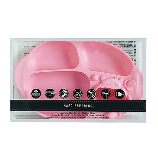 Marcus & Marcus Yummy Dips Suction Divided Plate Pokey Εκπαιδευτικό Παιδικό Πιάτο Σιλικόνης με Βεντούζα Στήριξης από 18 Μηνών Marcus & Marcus Yummy Dips Suction Divided Plate Pokey Εκπαιδευτικό Παιδικό Πιάτο Σιλικόνης με Βεντούζα Στήριξης από 18 Μηνών