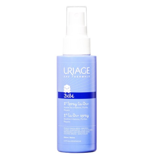Uriage Eau Thermale Bebe 1st Cu-Zn+ Spray Υψηλής Ανοχής Είναι Κατάλληλο για Χρήση σε Νωπές και Ερεθισμένες Περιοχές 100ml Uriage Eau Thermale Bebe 1st Cu-Zn+ Spray Υψηλής Ανοχής Είναι Κατάλληλο για Χρήση σε Νωπές και Ερεθισμένες Περιοχές 100ml