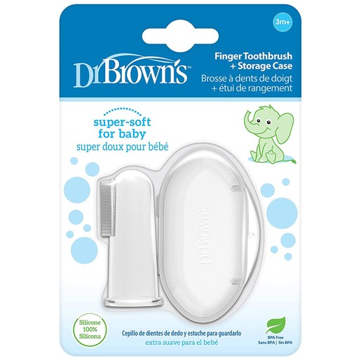 Dr. Brown\'s Finger Toothbrush 3m+, 1 Τεμάχιο
