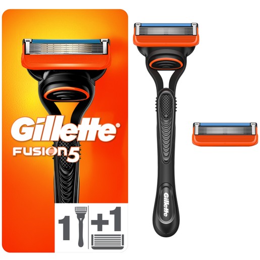 Gillette Fusion5 Male Premium BladeRazor System 1 Τεμάχιο & Ανταλλακτική Κεφαλή Ξυρίσματος 1 Τεμάχιο