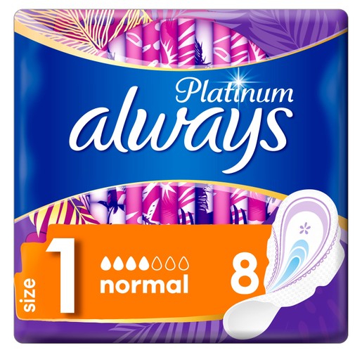 Always Ultra Platinum Normal Size 1 Σερβιετάκια με Φτερά 8pcs Always Ultra Platinum Normal Size 1 Σερβιετάκια με Φτερά 8pcs