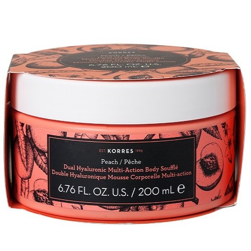 Korres Dual Hyaluronic Multi Action Body Souffle Peach 200ml