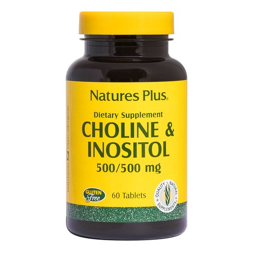 Nature\'s Plus Choline & Inositol 500/500 Συμπλήρωμα Χολίνης & Ινοσιτόλης, για την Καλή Υγεία του Νευρικού Συστήματος 60 tabs Nature\'s Plus Choline & Inositol 500/500 Συμπλήρωμα Χολίνης & Ινοσιτόλης, για την Καλή Υγεία του Νευρικού Συστήματος 60 tabs