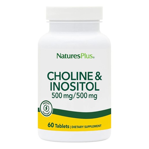 Natures Plus Choline & Inositol 500/500 Συμπλήρωμα Χολίνης & Ινοσιτόλης, για την Καλή Υγεία του Νευρικού Συστήματος 60tabs Natures Plus Choline & Inositol 500/500 Συμπλήρωμα Χολίνης & Ινοσιτόλης, για την Καλή Υγεία του Νευρικού Συστήματος 60tabs