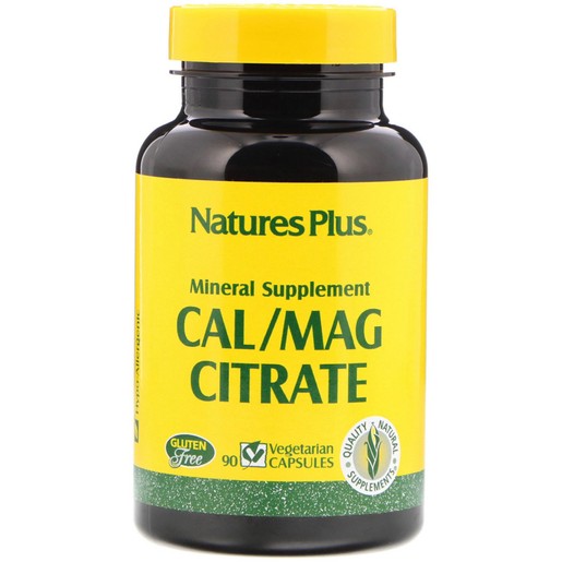 Natures Plus Calcium & Magnesium Citrate with Boron, Συμπλήρωμα Διατροφής για την Καλή Υγεία των Οστών & την Οστεοπόρωση 90caps
