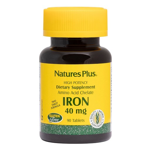 Nature\'s Plus High Potency Iron 40mg Συμπλήρωμα Διατροφής Σιδήρου 90 tabs Nature\'s Plus High Potency Iron 40mg Συμπλήρωμα Διατροφής Σιδήρου 90 tabs
