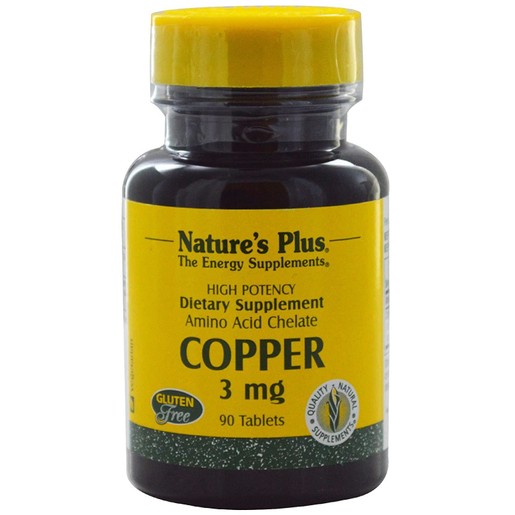 Nature\'s Plus Copper 3mg Συμπλήρωμα Διατροφής με Χηλικό Χαλκό για Ενίσχυση του Ανοσοποιητικού Συστήματος 90 tabs Nature\'s Plus Copper 3mg Συμπλήρωμα Διατροφής με Χηλικό Χαλκό για Ενίσχυση του Ανοσοποιητικού Συστήματος 90 tabs