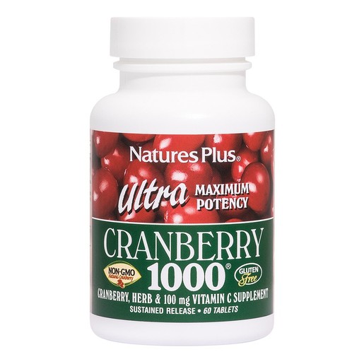 Natures Plus Ultra Cranberry 1000 mg Συμπλήρωμα Διατροφής από Χυμό Cranberry για Στήριξη του Ουροποιητικού Συστήματος 60tabs Natures Plus Ultra Cranberry 1000 mg Συμπλήρωμα Διατροφής από Χυμό Cranberry για Στήριξη του Ουροποιητικού Συστήματος 60tabs