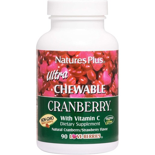 Nature\'s Plus Ultra Chewable Cranberry Συμπλήρωμα Διατροφής με Cranberry για Υποστήριξη του Ουροποιητικού 90 μασώμενα δισκία Nature\'s Plus Ultra Chewable Cranberry Συμπλήρωμα Διατροφής με Cranberry για Υποστήριξη του Ουροποιητικού 90 μασώμενα δισκία