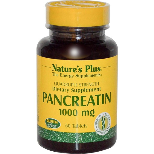 Nature\'s Plus Pancreatin 1000mg Συμπλήρωμα Πανγκρεατίνης, Βοηθά στην Πέψη Πρωτεϊνών, Υδατανθράκων & Λιπών 60tabs Nature\'s Plus Pancreatin 1000mg Συμπλήρωμα Πανγκρεατίνης, Βοηθά στην Πέψη Πρωτεϊνών, Υδατανθράκων & Λιπών 60tabs
