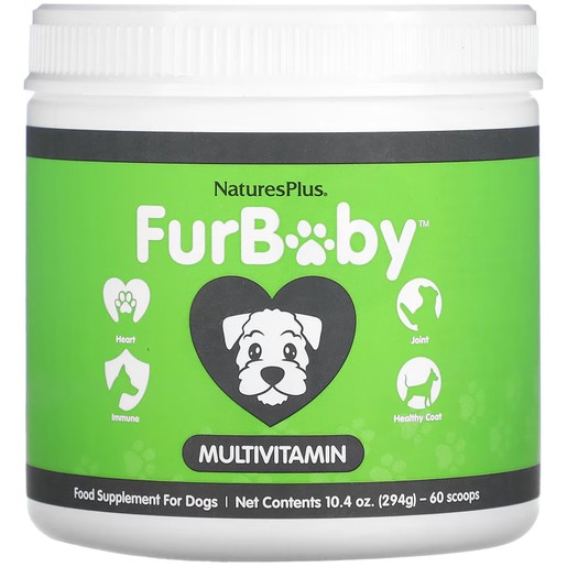 Natures Plus FurBaby Multivitamin Food Supplement for Dogs 294g