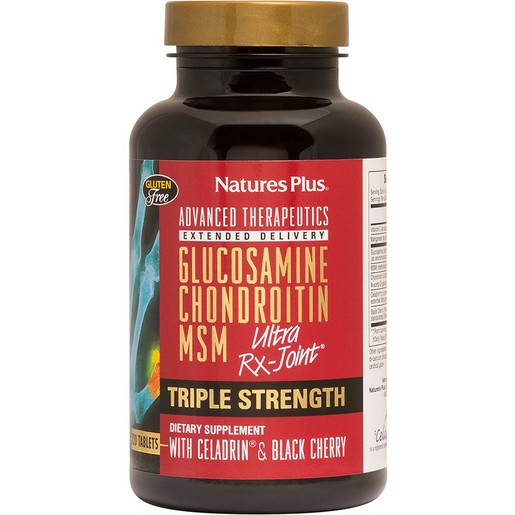 Natures Plus Triple Strength Glucosamine, Chondroitin, MSM Ultra Rx-Joint 120tabs
