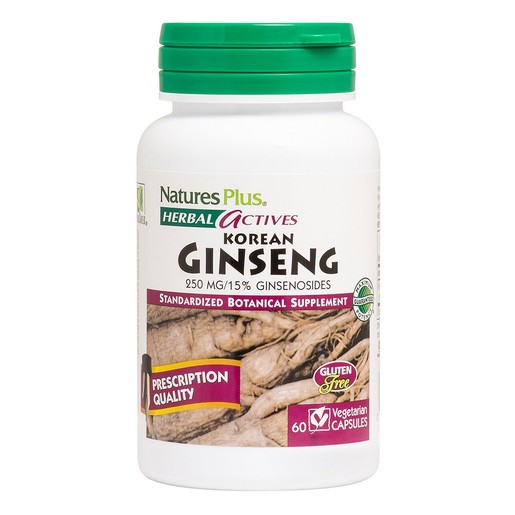 Nature\'s Plus Korean Ginseng 250 mg Συμπλήρωμα Διατροφής από Εκχύλισμα Τζίνσενγκ Τονωτικό Κατά της Κόπωσης 60caps Nature\'s Plus Korean Ginseng 250 mg Συμπλήρωμα Διατροφής από Εκχύλισμα Τζίνσενγκ Τονωτικό Κατά της Κόπωσης 60caps