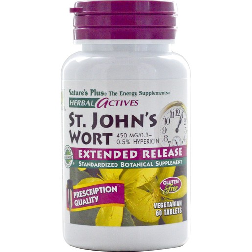 Natures Plus St. John\'s Wort Extended Realease 450mg Συμπλήρωμα Διατροφής Κατάλληλο για Ήπια & Μέτρια Κατάθλιψη 60 tabs Natures Plus St. John\'s Wort Extended Realease 450mg Συμπλήρωμα Διατροφής Κατάλληλο για Ήπια & Μέτρια Κατάθλιψη 60 tabs