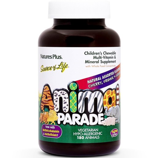 Natures Plus Animal Parade Cherry Orange Grape το Πληρέστερο Συμπλήρωμα για Παιδιά 180chews Natures Plus Animal Parade Cherry Orange Grape το Πληρέστερο Συμπλήρωμα για Παιδιά 180chews