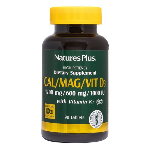 Nature\'s Plus Cal/Mag/Vit D3 With Vitamin K2 Συμπλήρωμα Διατροφής για την Υγεία των Οστών 90tabs Nature\'s Plus Cal/Mag/Vit D3 With Vitamin K2 Συμπλήρωμα Διατροφής για την Υγεία των Οστών 90tabs
