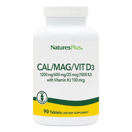Natures Plus Cal/Mag/Vit D3 With Vitamin K2 Συμπλήρωμα Διατροφής για την Υγεία των Οστών 90tabs Natures Plus Cal/Mag/Vit D3 With Vitamin K2 Συμπλήρωμα Διατροφής για την Υγεία των Οστών 90tabs