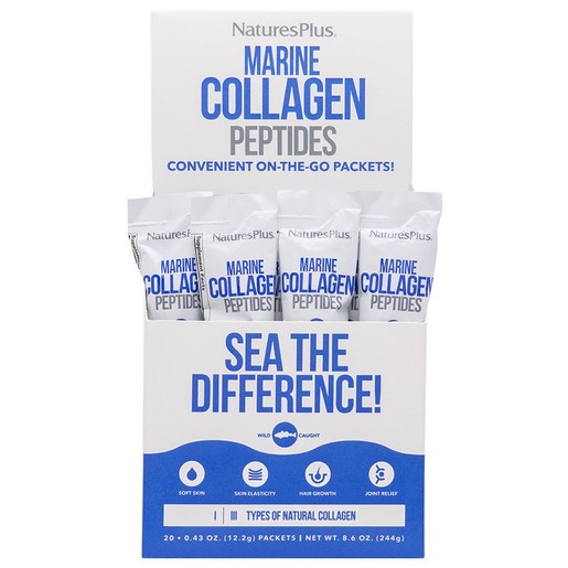 Nature\'s Plus Marine Collagen Peptides Sea the Difference 20 Sachets x 12.2gr Nature\'s Plus Marine Collagen Peptides Sea the Difference 20 Sachets x 12.2gr