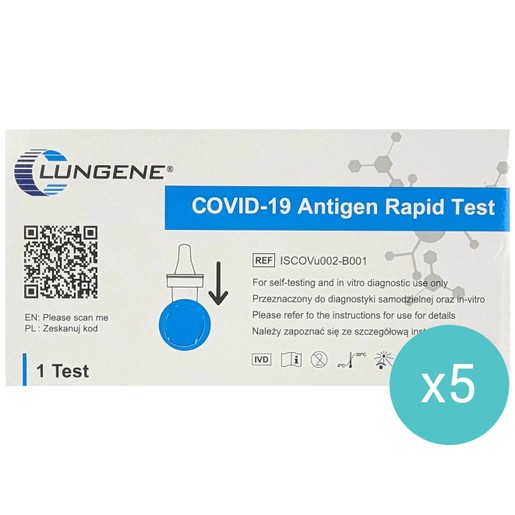 Σετ Clongene Lungene Covid-19 Antigen Rapid Test  5 Τεμάχια