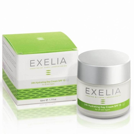 Exelia 24h Hydrating Day Cream Spf15 UVA for All Skin Type 50ml Exelia 24h Hydrating Day Cream Spf15 UVA for All Skin Type 50ml