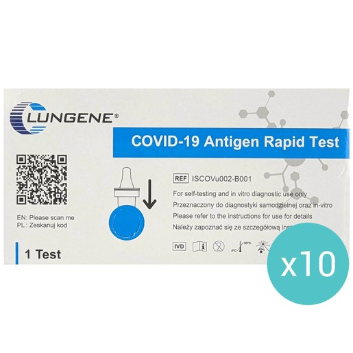 Σετ Clongene Lungene Covid-19 Antigen Rapid Test 10 Τεμάχια