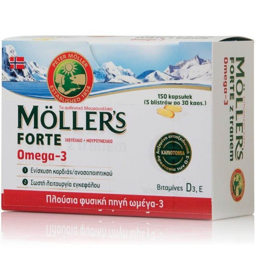 Moller’s Forte Μουρουνέλαιο 150 Κάψουλες Moller’s Forte Μουρουνέλαιο 150 Κάψουλες