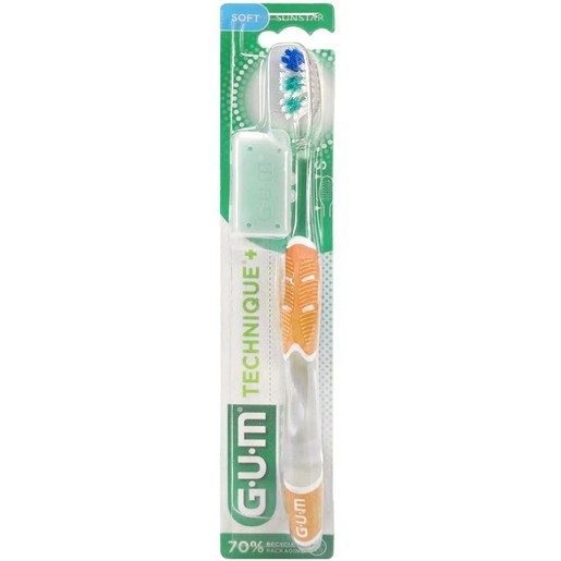 Gum Technique+ Soft Toothbrush Small 1 Τεμάχιο, Κωδ 491 - Πορτοκαλί