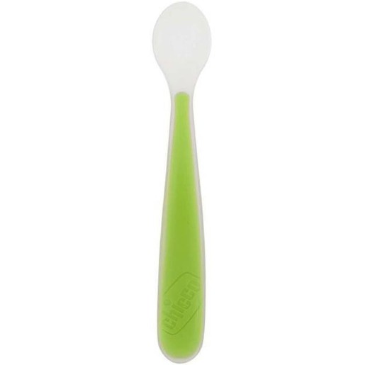 Chicco Soft Silicone Spoon 6m+ Πράσινο 1 Τεμάχιο