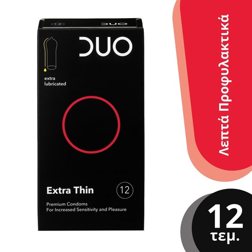 Duo Extra Thin Premium Condoms 12 Τεμάχια