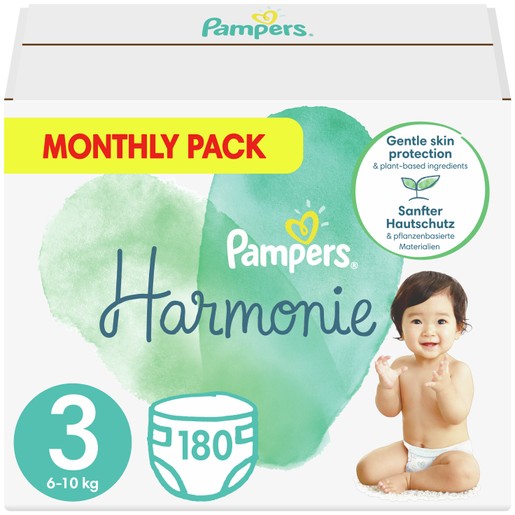 Pampers Harmonie Monthly Pack No3 (6-10kg) 180 πάνες