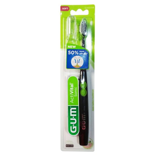 Gum Activital Sonic Soft 4110 Οδοντόβουρτσα Παλμικής Κίνησης για Έναν Απαλό & Βαθύ Καθαρισμό & Δώρο 2 Κεφαλές Αντικατάστασης Gum Activital Sonic Soft 4110 Οδοντόβουρτσα Παλμικής Κίνησης για Έναν Απαλό & Βαθύ Καθαρισμό & Δώρο 2 Κεφαλές Αντικατάστασης