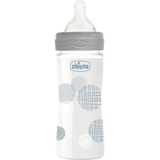 Chicco Well Being Anti Colic System 0m+, 240ml - Γκρι