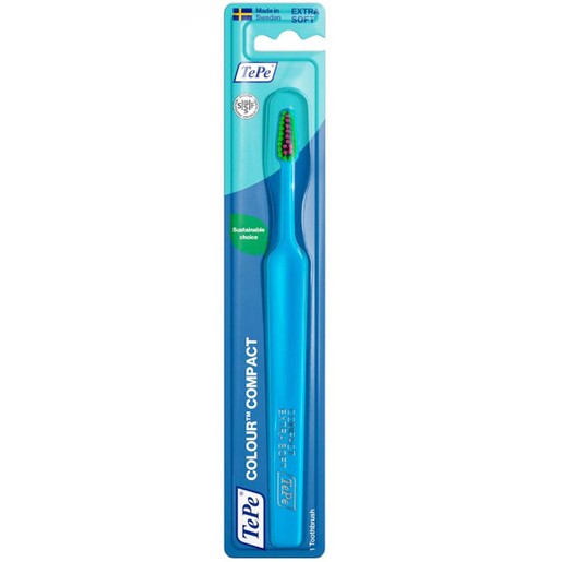 TePe Colour Compact Extra Soft Toothbrush 1 Τεμάχιο - Γαλάζιο