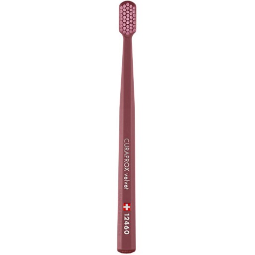 Curaprox CS 12460 Velvet Toothbrush 1 Τεμάχιο - Μπορντό / Ροζ