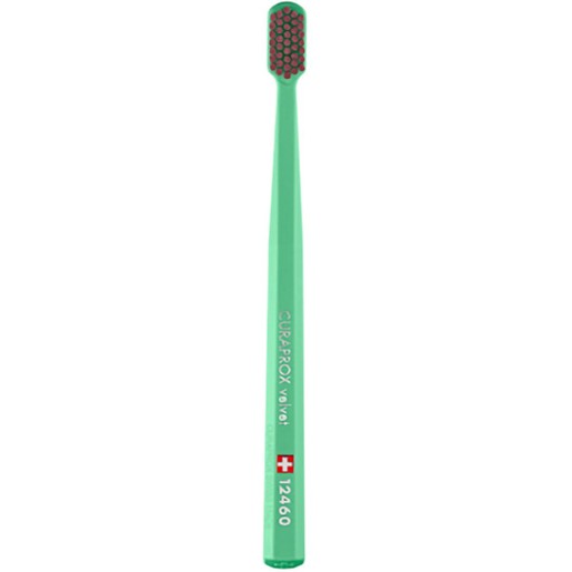 Curaprox CS 12460 Velvet Toothbrush 1 Τεμάχιο - Πράσινο / Μπορντό