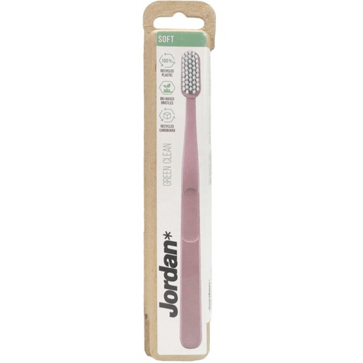 Jordan Green Clean Soft Toothbrush 1 Τεμάχιο - Ροζ